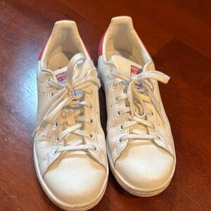 Adidas Kids White and Magenta Sneakers